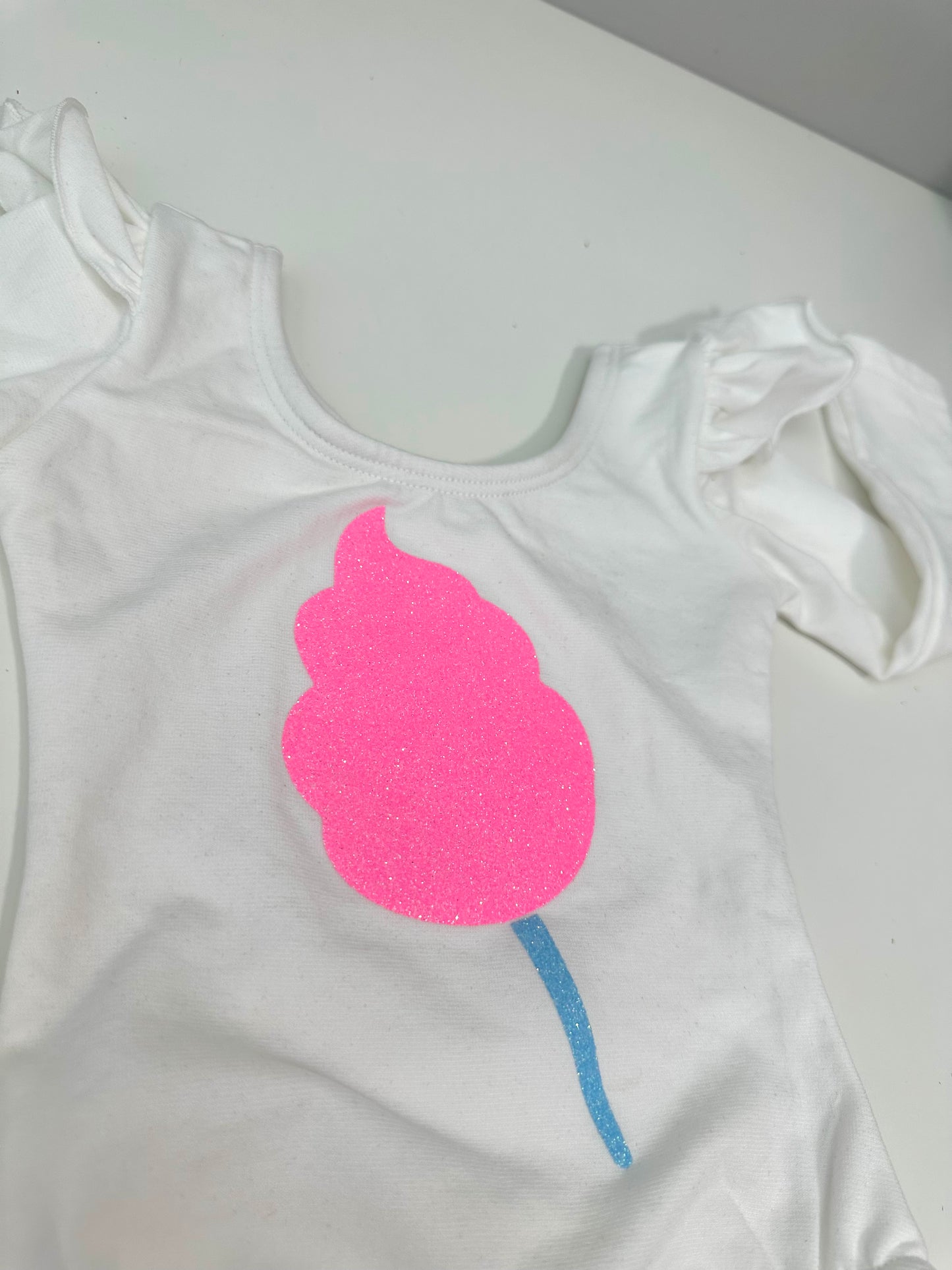 Cotton Candy Days White Flutter Long Sleeve Girls Leotard Size 12-24 months | Ready to Ship by Daily Threads and Decor